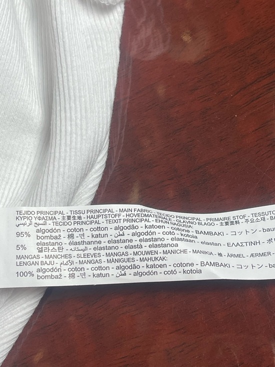 ZARA White Ribbed Eyelet Flutter Sleeve Top Size L Cottagecore Coquette Romantic - Picture 7 of 7